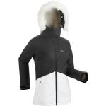 Vestes de ski blanches en fausse fourrure respirantes avec poche forfait Taille 3 XL look fashion pour femme 