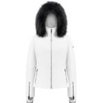 Vestes de ski Poivre Blanc blanches en fausse fourrure imperméables Taille L look fashion pour femme 