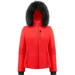 Vestes de ski Poivre Blanc rouges en fausse fourrure imperméables respirantes avec poche forfait Taille M classiques pour femme 