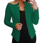 Veste de travail décontractée avec poches pour femme - Pour le bureau - Pour l'automne et le travail, vert militaire, XL