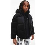 Doudounes à capuche de créateur Calvin Klein noires en velours enfant éco-responsable Taille 16 ans en solde 