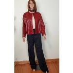 Blazers vintage rouges en cuir look fashion pour femme 