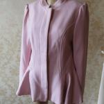 Manteaux en laine rose pastel à col montant Taille L pour femme 