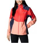 Vestes de pluie Columbia Titan Pass rouges imperméables respirantes Taille S pour femme en promo 