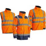 Vestes polaires Coverguard Hiviz orange fluo en polyester à col montant Taille M look fashion pour homme 