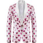 Blazers en cuir de mariage roses à paillettes imperméables Taille 3 XL plus size steampunk pour homme 