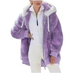 Cabans marins violets en velours Taille 4 XL look fashion pour femme 