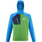 Vestes de running Millet vertes en shoftshell respirantes Taille XL pour homme 