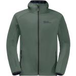 Vestes de randonnée Jack Wolfskin vertes en polyester coupe-vents respirantes à capuche Taille S look fashion pour homme 