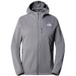 Vestes de randonnée The North Face grises en shoftshell coupe-vents à capuche Taille XL classiques pour homme 