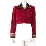 Vestes vintage rouges en velours à épaulettes Pays made in France Taille M 