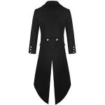 Vestes de ski noires à paillettes imperméables coupe-vents col montant à col montant Taille L steampunk pour homme 