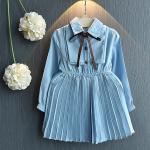 Robes plissées bleues Taille 4 ans look fashion pour fille de la boutique en ligne joom.com/fr 