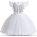 Robes à manches courtes blanches à effet froissé en tulle à perles Taille 4 ans look fashion pour fille de la boutique en ligne joom.com/fr 