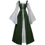 Robes en dentelle vintage de mariée vert foncé patchwork à manches longues Taille 5 XL plus size look Pin-Up pour femme 
