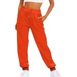 Pantalons de randonnée d'automne orange Taille S plus size look gothique pour femme 
