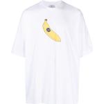 T-shirts à imprimés Vetements blancs en jersey à motif banane à manches courtes à col rond pour femme 