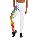 Pantalons de yoga blancs en polyester pour femme 