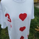 T-shirts rouges Alice au Pays des Merveilles éco-responsable Taille M pour femme 