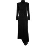 Robes longues Vetements noires lamées en jersey à manches longues longues à manches longues à col roulé Taille M pour femme en promo 