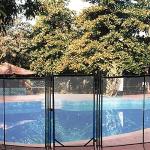 Barrières de sécurité piscine gris acier en acier 