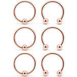 Piercings anneau roses en acier chirurgical look fashion pour femme en promo 