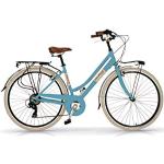 Via Veneto AIRBICI Bicyclette rétro pour Femme Cadre en Aluminium - Bleu
