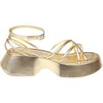 Sandales à brides Vic Matie jaunes en cuir à bouts carrés Pointure 40 look fashion pour femme 