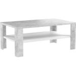 Tables basses en béton blanches en bois 