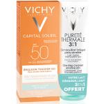 Produits démaquillants Vichy indice 50 50 ml pour le visage anti brillance pour peaux mixtes texture lait 