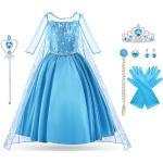 Déguisements bleues glacier tressés à paillettes de princesses La Belle et la Bête La Belle Taille 5 ans pour fille de la boutique en ligne Amazon.fr 