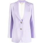 Blazers longs Victoria Beckham violet lavande en viscose à motif fleurs à manches longues Taille XS pour femme en promo 