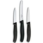 Couteaux de cuisine Victorinox noirs en acier inoxydables en lot de 3 