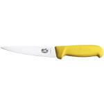 Victorinox 5.5608.18 Couteau désosser/saigner, lame 18 cm inox, pointe milieu, manche fibrox jaune.