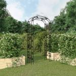 Arches de jardin VidaXL noires en acier 