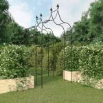 Arches de jardin VidaXL noires en acier romantiques 