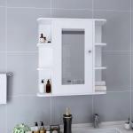 Armoires de salle de bain VidaXL blanches en verre contemporaines 