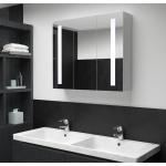 vidaXL Armoire de salle de bain à miroir LED 89x14x62 cm