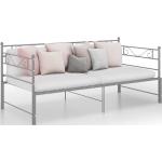 vidaXL Cadre de canapé-lit extensible gris métal 90x200 cm