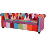 Canapés Chesterfield VidaXL Chesterfield multicolores 3 places 