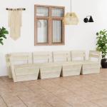 Salons de jardin VidaXL marron en épicéa 4 places rustiques 