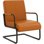 Chaises design VidaXL marron en cuir synthétique industrielles 