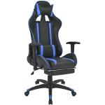 Chaises design VidaXL bleues en cuir synthétique 