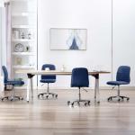 Chaises en bois VidaXL bleues en peuplier en lot de 4 modernes 