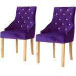 Chaises design VidaXL violettes en velours 