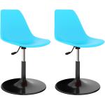 Chaises de cuisine VidaXL bleues à hauteur réglable en lot de 2 