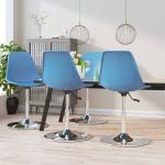 Chaises de cuisine VidaXL bleues à hauteur réglable en lot de 4 minimalistes 