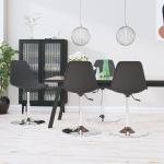Chaises de cuisine VidaXL grises à hauteur réglable en lot de 4 minimalistes 