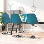 Chaises de cuisine VidaXL turquoise à hauteur réglable en lot de 4 minimalistes 
