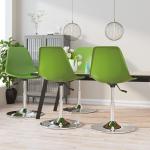 Chaises de cuisine VidaXL vertes à hauteur réglable en lot de 4 minimalistes 